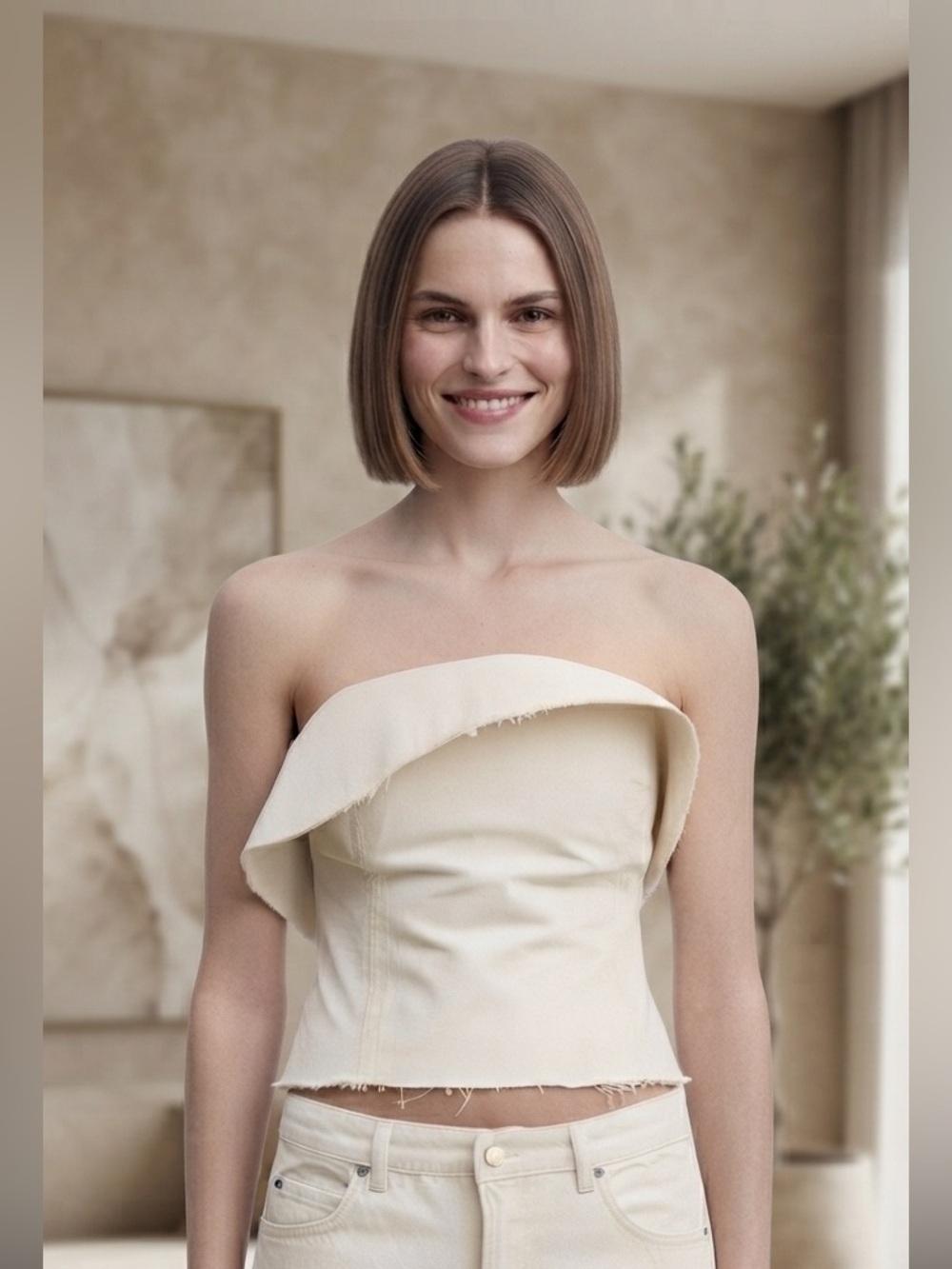 Zara Strapless Crop Top